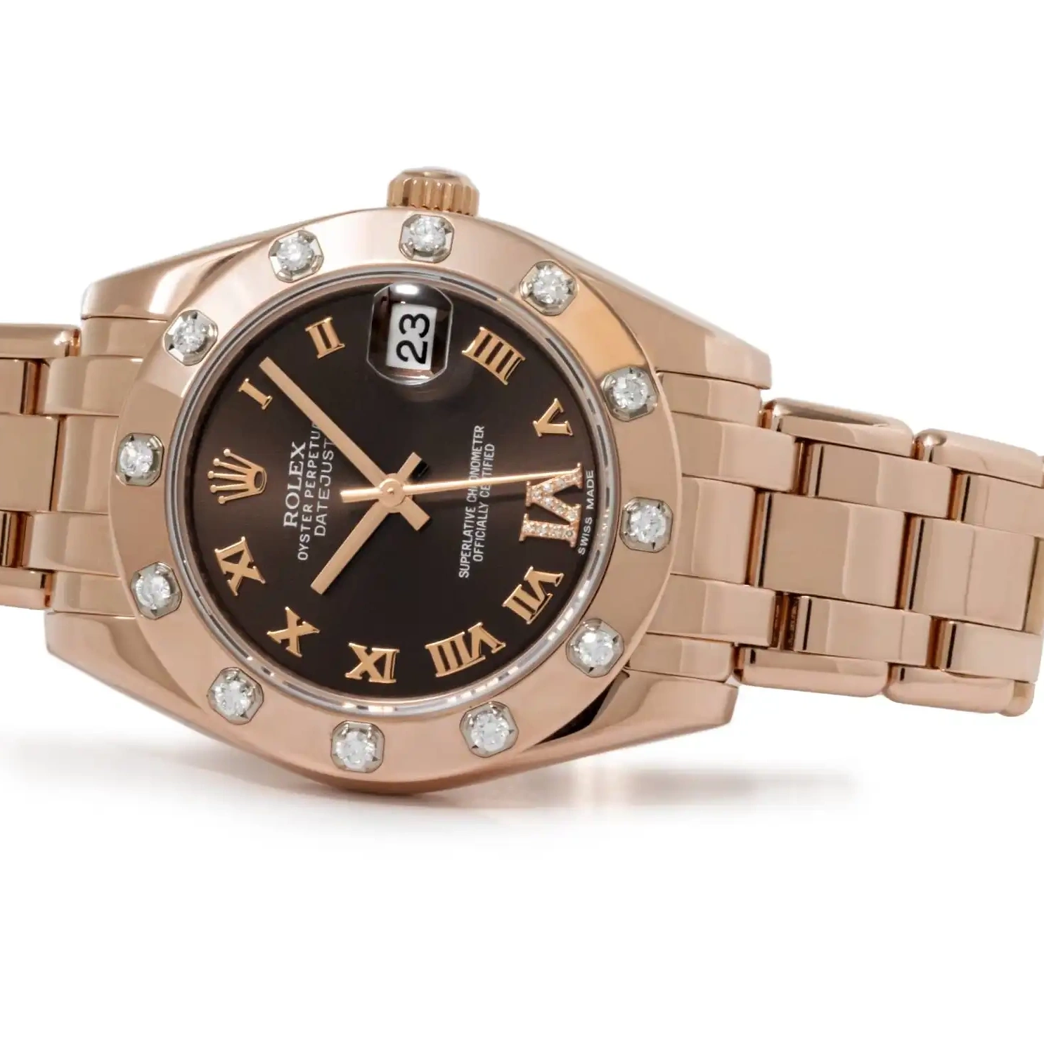 Prestigious Jewelrys Rose Rolex Gold Datejust 81315 0714